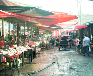 A busy covered market